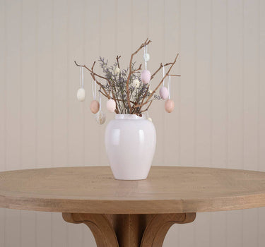 6 Small Pastel Hanging Easter Eggs