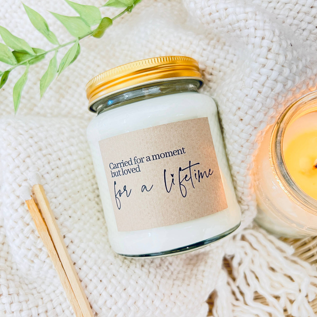 Carried for a moment handmade soy scented candle