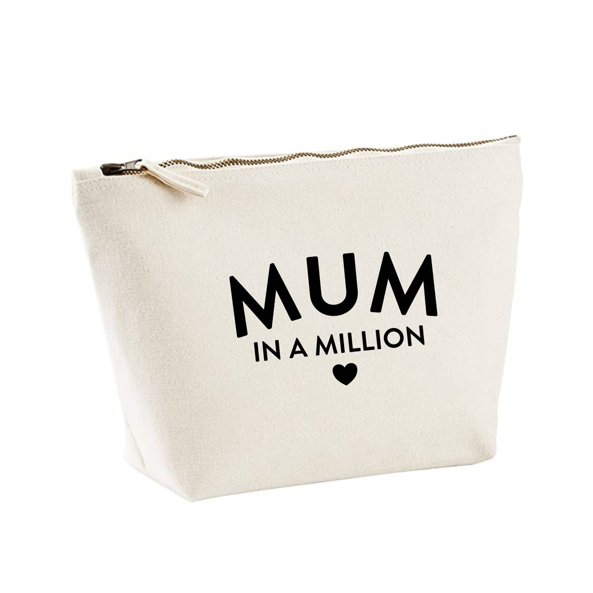 Mum or Mom in a million zipped make up bag