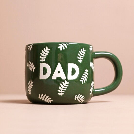 Ceramic green leafy dad mug