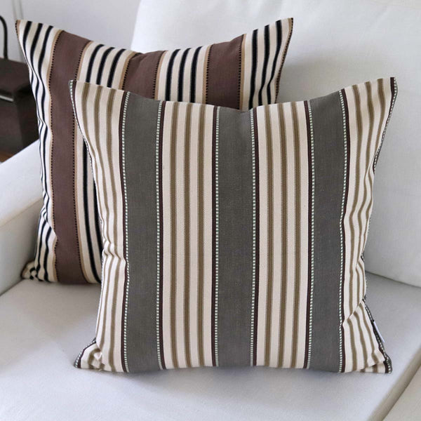 Wellington stripe cushion