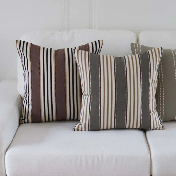 Wellington stripe cushion