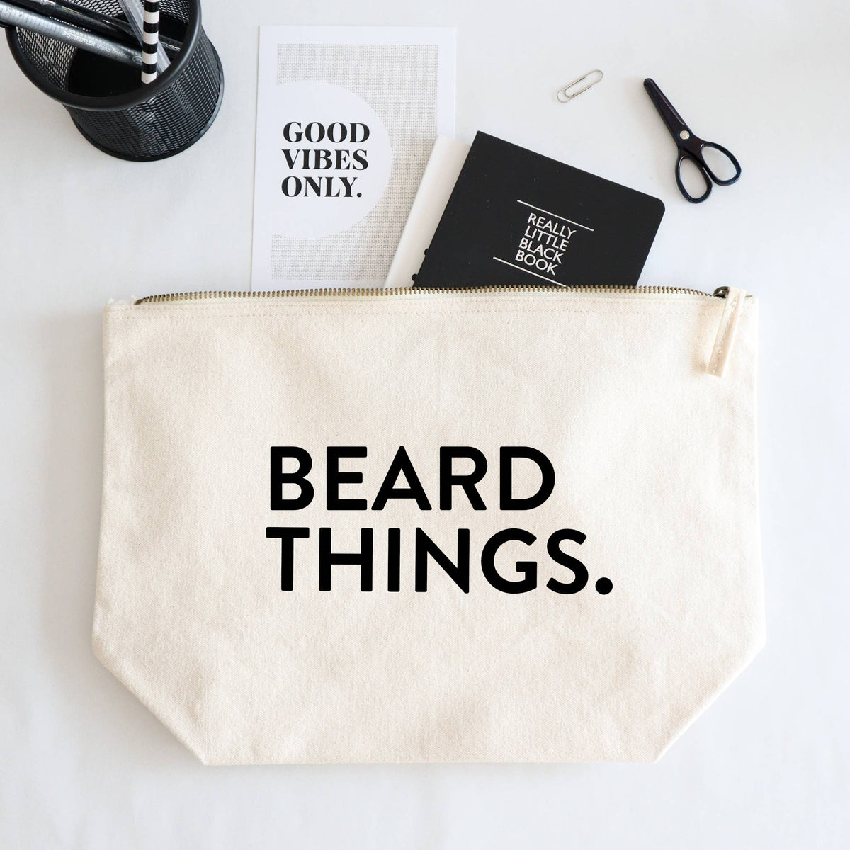 Beard Things Zipped Pouch toiletry Bag