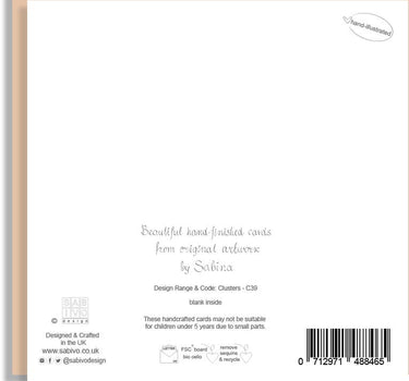 J211 Grandchild Pram Flowers Hand-Finished Sequin Card