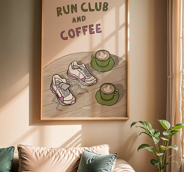 RUN CLUB AND COFFEE PRINT