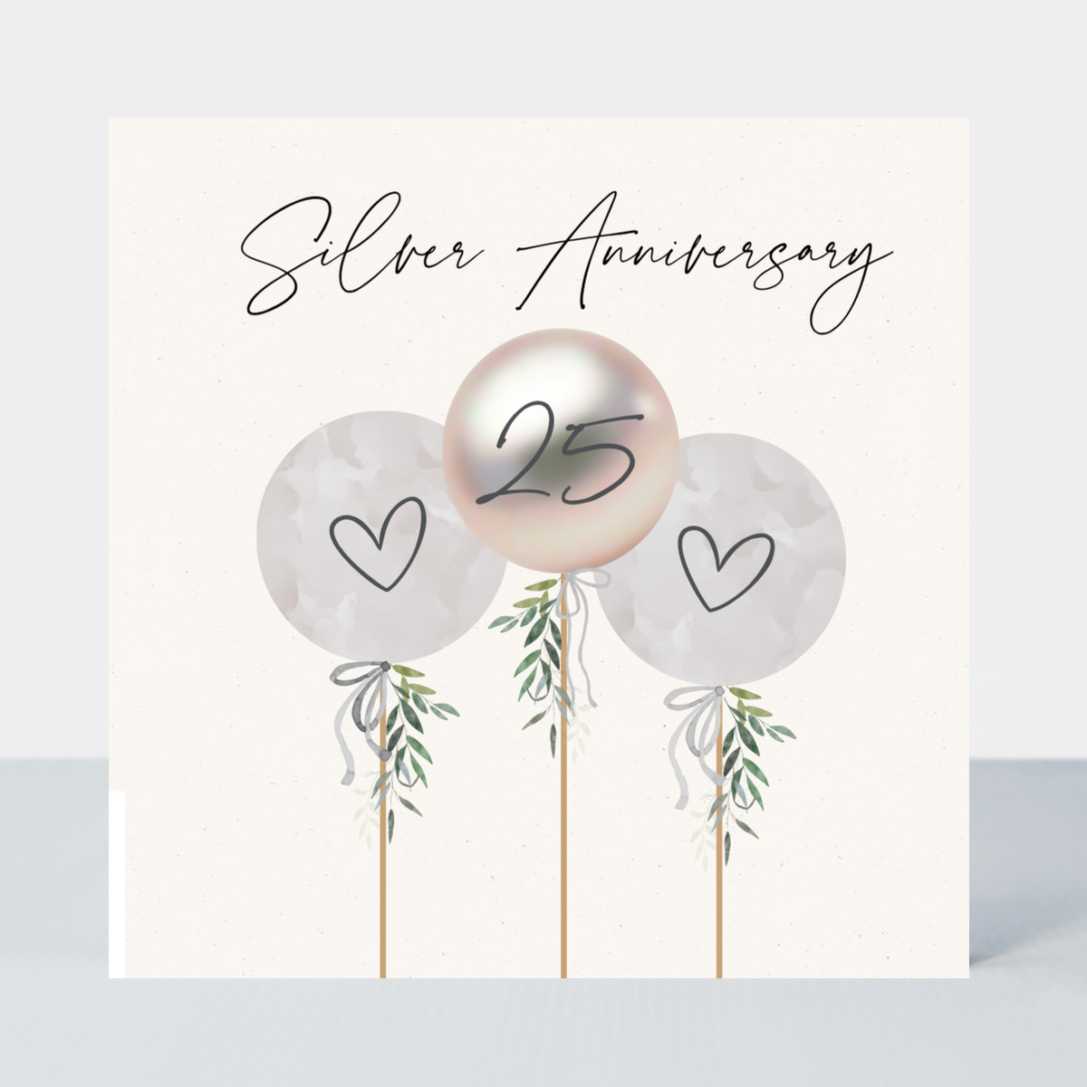 Camille Silver Anniversary Balloons Card