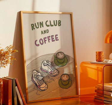 RUN CLUB AND COFFEE PRINT