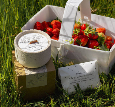 Wild Strawberry & Vanilla Soy Wax Candle - Limited Edition