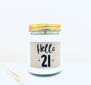 21 Milestone birthday age handmade soy scented candle