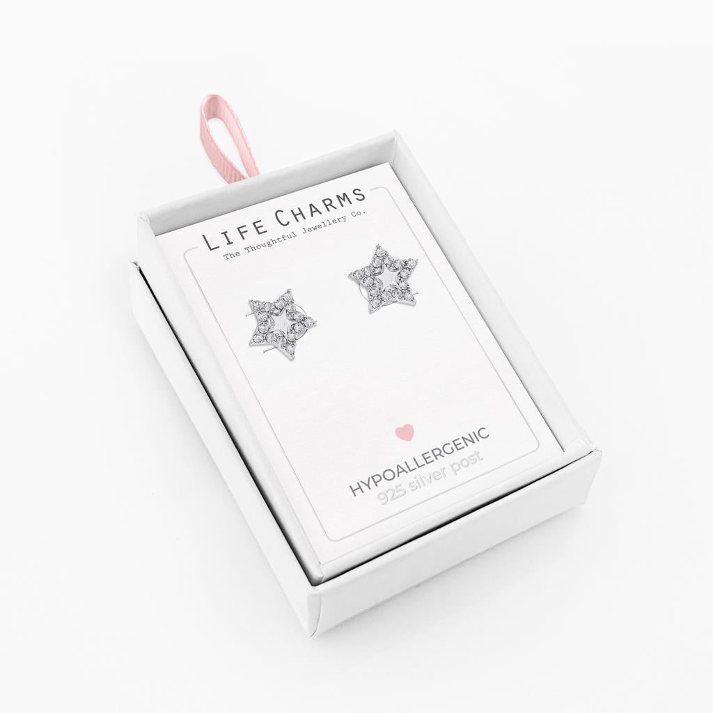 Twinkle stars silver studs