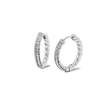 Hoop earrings in silver