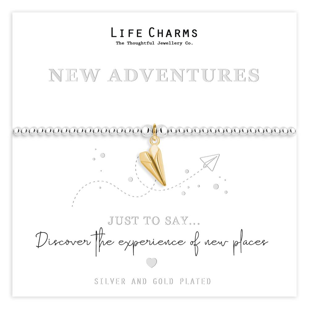 Just To Say New adventure gold paper plane charm bracelet