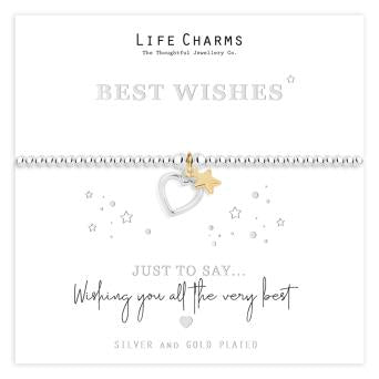 Just To Say Best wishes heart charm bracelet