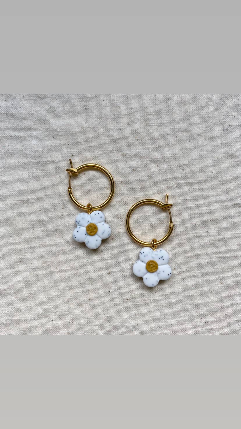 Daisy Hoop Earrings