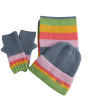 Hat Gloves Scarf Set multi