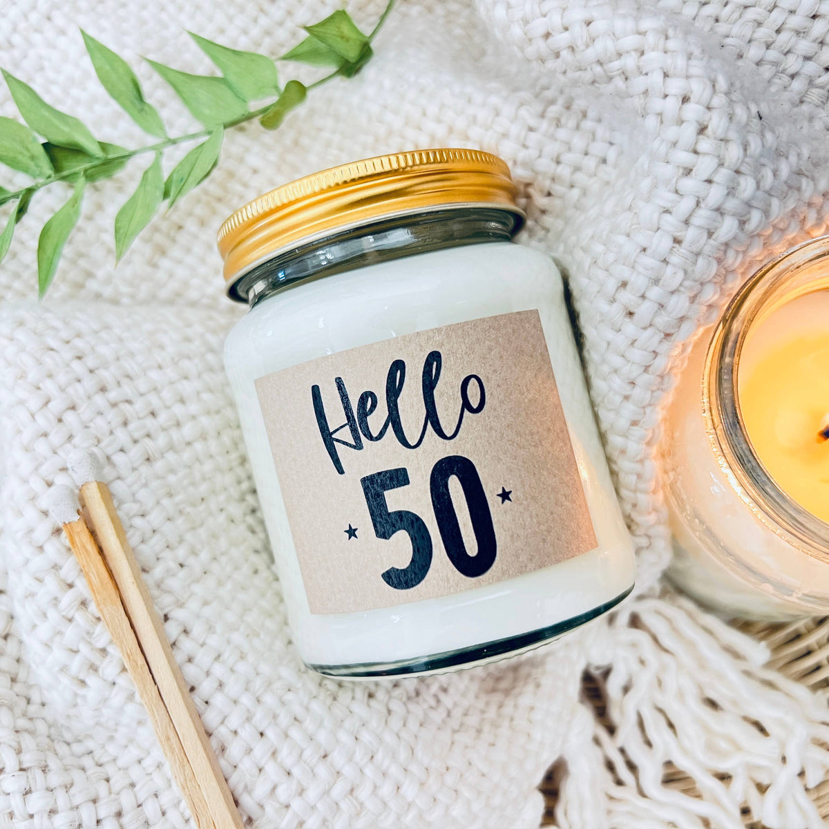 50 Milestone birthday age handmade soy scented candle