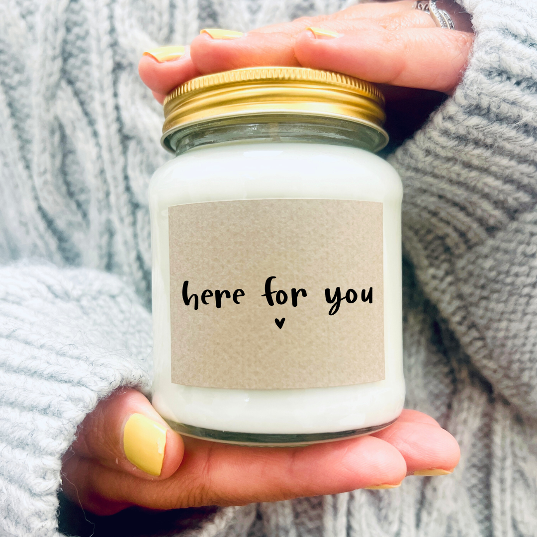 Here for you handmade soy scented candle