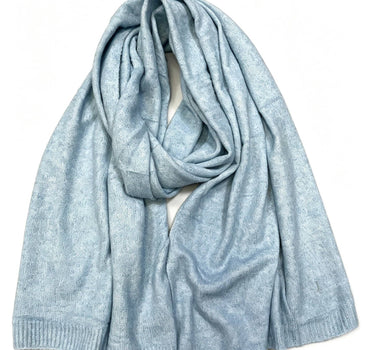 Soft solid knitted scarf