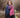 Sabe - Speckled Thick Scarf (60x180cm) - Pink/Blue