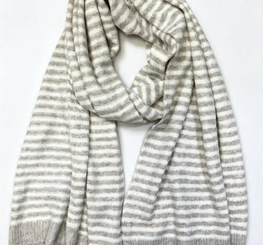 Soft knitted striped scarf