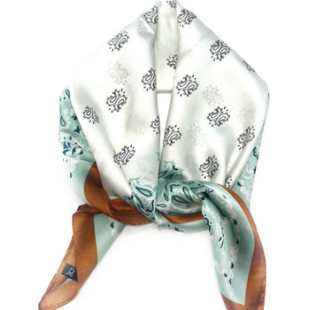 Scarf touch silk paisley pattern