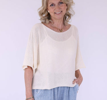 Cotton Blend Short Tunic Top