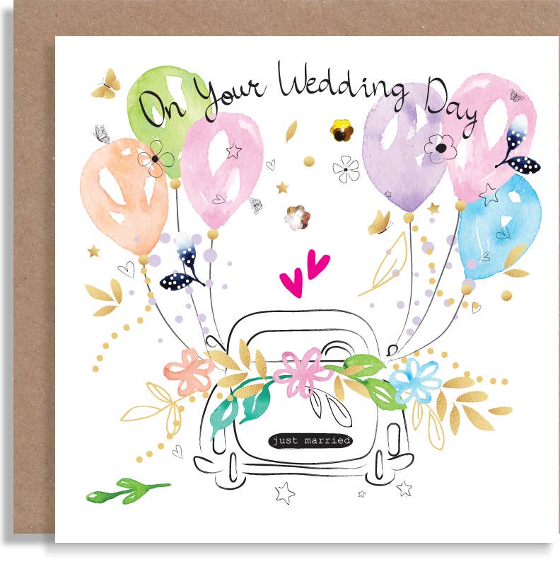W30 Wedding Car Hand-Finished Sequin Card