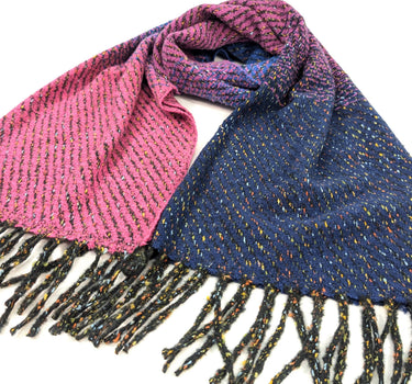 Sabe - Speckled Thick Scarf (60x180cm) - Pink/Blue