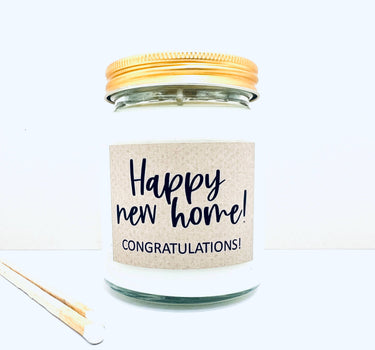 Happy New Home handmade soy scented candle