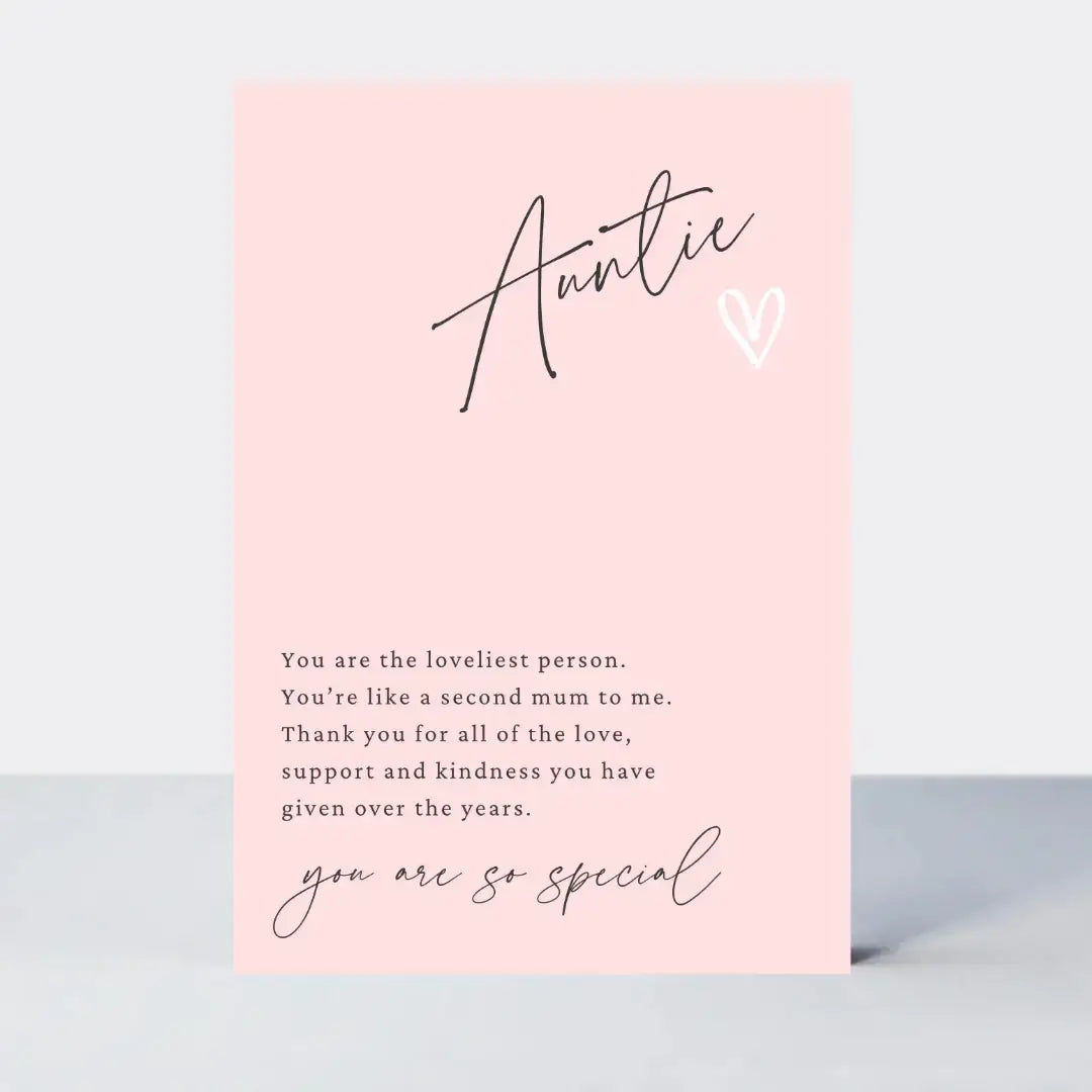 Little Notes Auntie You Are So Special Birthday Card - Pink