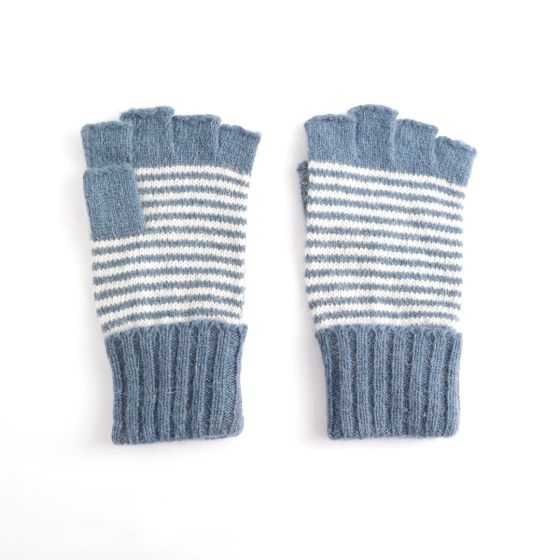 Fingerless Stripes Gloves