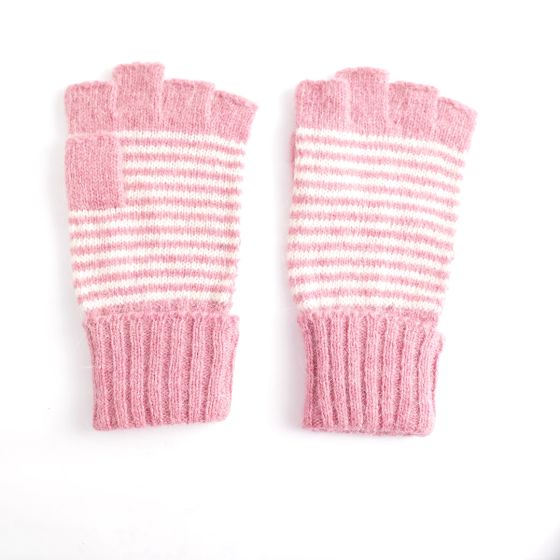 Fingerless Stripes Gloves