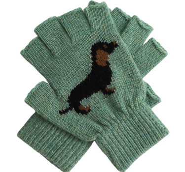 Fingerless Sausage Dog Gloves