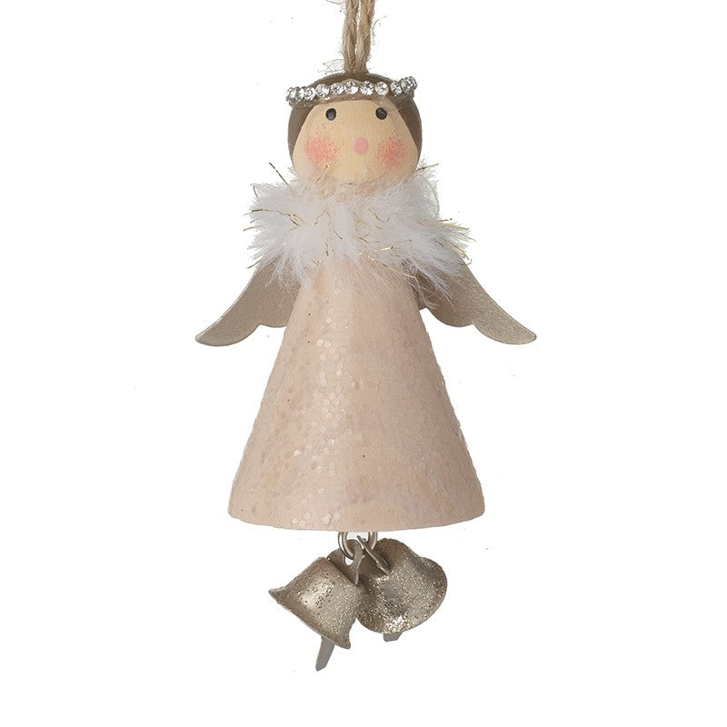 Wooden Angel With Bells