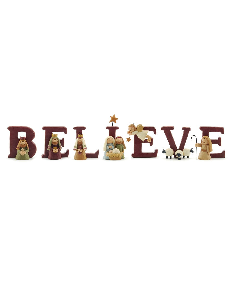 Believe Set Of Letters/Figures on