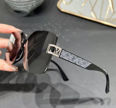 Luxe Monogram and Rhinestone Buckle Sunglasses