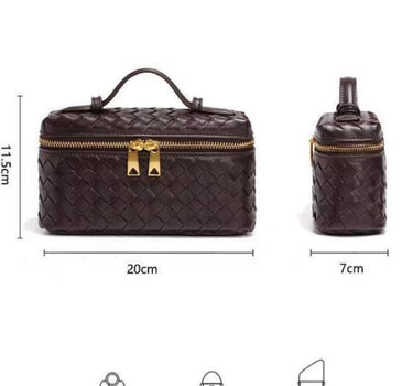 Elegant Woven Cube Crossbody Bag