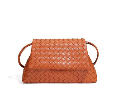 Intrecciato Woven Crossbody Bag Chocolate