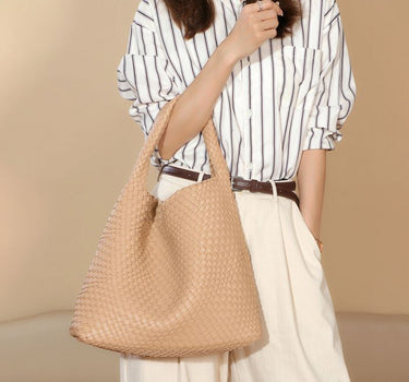 Weave two in one handbags