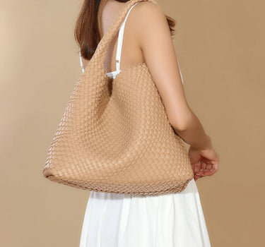 Weave two in one handbags