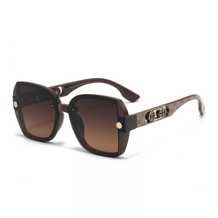 Brown sunglasses with patterned side