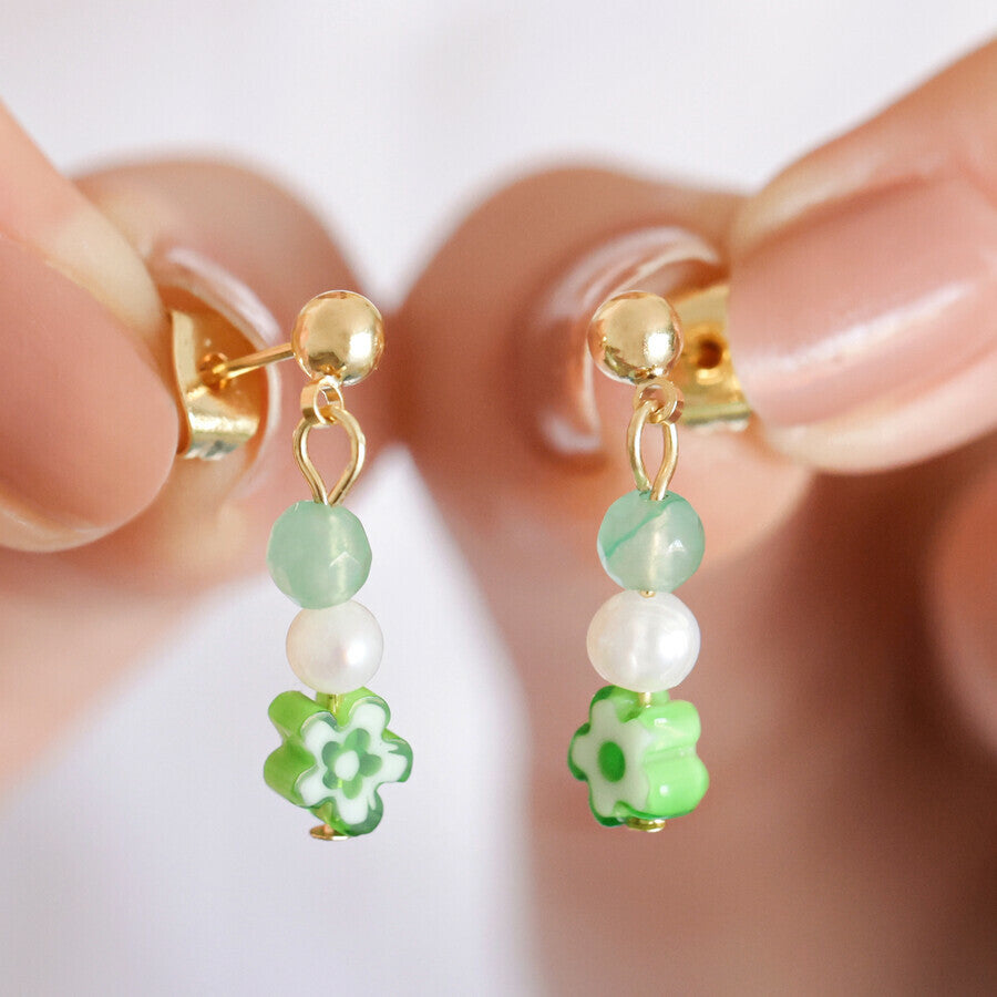 Witney Green Crystal and Gold Drop Earrings | Jewellery | Accessories |  Collections | L.K.Bennett, London