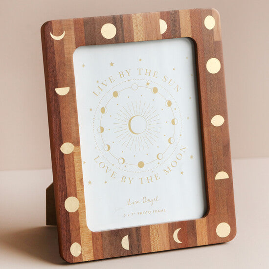 MOON PHASE 5 X 7&quot; WOODEN PHOTO FRAME