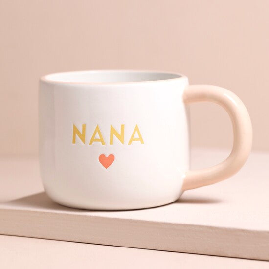 Ceramic orange heart nan mug