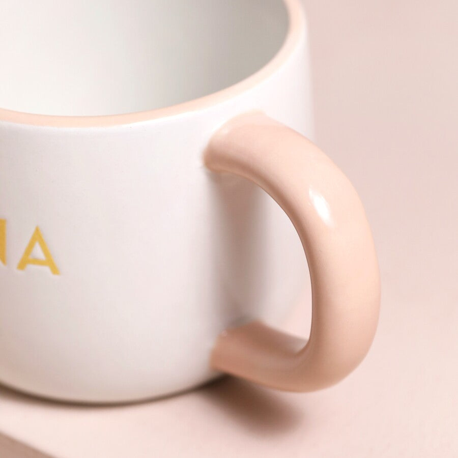 Ceramic orange heart nan mug