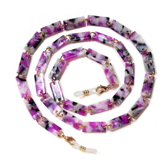 Sunglasses chain in Lilac marble effect