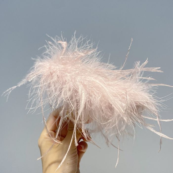 Ostrich Feathers hair claw in Dusty Pink
