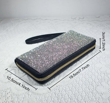 Rhinestone Wristlet Purse Wallet