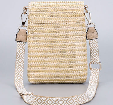 Tree of Life Straw Mini Crossbody Bag