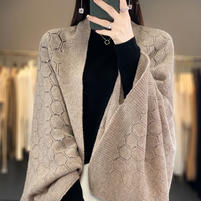 Soft Lightweight Cashmere Shawl in Taupe